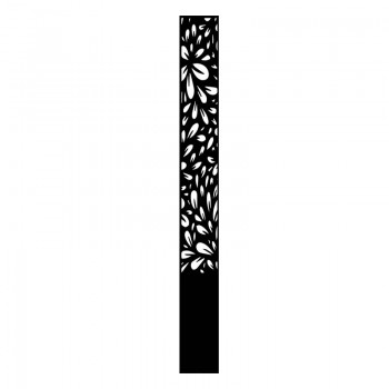 borne lumineuse motif pétal aluminium noir graphite - Décor Acier