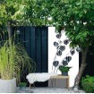 Brise vue en aluminium plante lanterne pare vue alu physalis amour en cage corten blanc