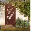 Brise vue en aluminium plante lanterne pare vue alu physalis amour en cage corten marron