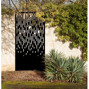 brise-vues pluie en corten noir graphite - Décor Acier