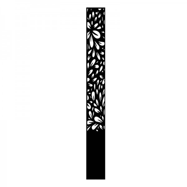borne lumineuse motif pétal aluminium noir graphite - Décor Acier