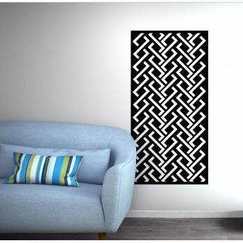 panneau mural Zig Zag corten noir graphite - Décor Acier