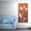 panneau décoratif métal acier corten fleurs déco intérieur marron cuivre