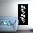 panneau mural tulipes corten noir graphite - Décor Acier