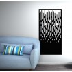 panneau mural motif pluie corten noir graphite - Décor Acier