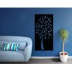 Panneau mural arbre corten noir graphite - Décor Acier