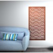 Panneau mural vague corten marron - Décor Acier