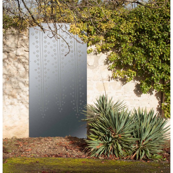 brise vue stalactite gris alu panneau mural corten