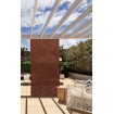 Brise vue moderne zig zag géométrique corten Décor Acier bronze