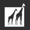 Girafe savana cadre