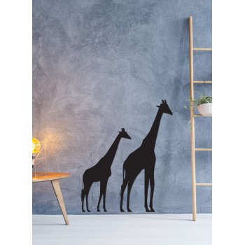 Girafe savana, objet décoratif en métal peint