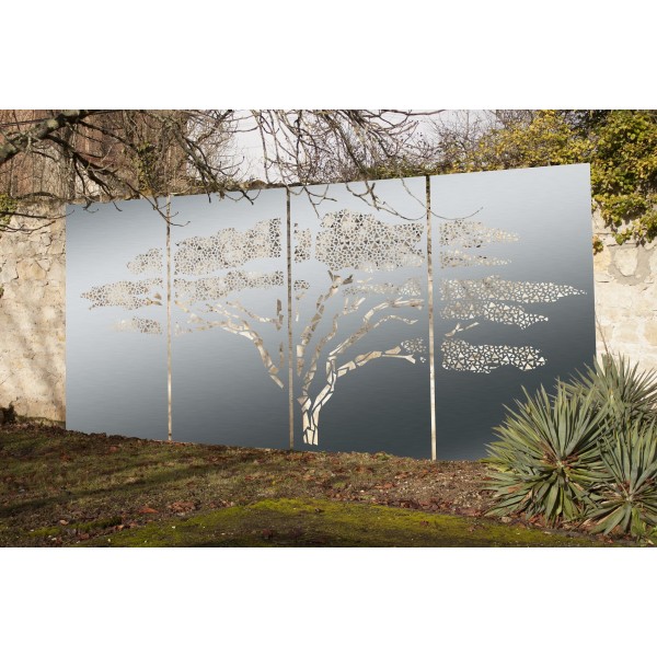 Brise vue Savana Acacia en aluminium gris