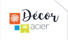 Décor Acier, logo pied de page